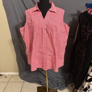 BIT & BRIDLE Checkered Blouse Size 3X